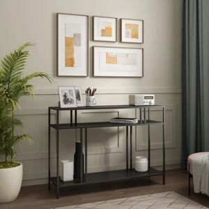 en.casa Kumlinge Table Console - 2 Étagères - Noir - Table Console - Publicité en.casa Kumlinge Table Console - 2 Étagères - Noir - Table Console - Publicité