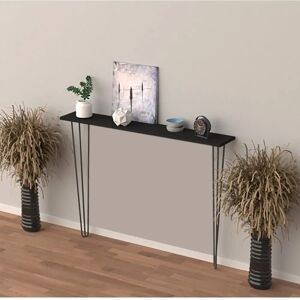 en.casa Table console Kokemäki noire - Polyvalente en MDF et métal - Publicité en.casa Table console Kokemäki noire - Polyvalente en MDF et métal - Publicité