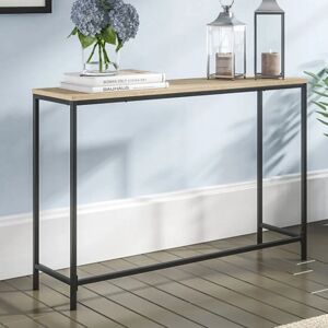 en.casa Kronoby Mesa Consola Metal MDF - Roble Negro en.casa Kronoby Mesa Consola Metal MDF - Roble Negro