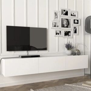 en.casa Mueble de TV de Pared con 3 Puertas - Blanco en.casa Mueble de TV de Pared con 3 Puertas - Blanco