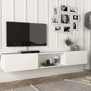 en.casa Mueble de TV suspendido blanco con almacenamiento en.casa Mueble de TV suspendido blanco con almacenamiento