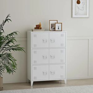 Armario de Oficina Industrial de Acero con 3 Compartimentos - Mueble de Oficina Armario de Oficina Industrial de Acero con 3 Compartimentos - Mueble de Oficina