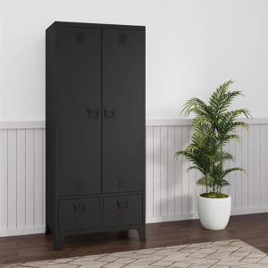 en.casa Hankasalmi Garde-robe - Moderne, Noir, 180x90x40cm - Publicité en.casa Hankasalmi Garde-robe - Moderne, Noir, 180x90x40cm - Publicité