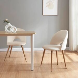 en.casa Sillas de comedor Karijoki terciopelo y metal - 2 unidades en.casa Sillas de comedor Karijoki terciopelo y metal - 2 unidades