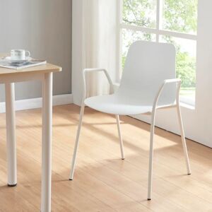 en.casa Kankaanpää Silla de comedor con reposabrazos plástico y metal en.casa Kankaanpää Silla de comedor con reposabrazos plástico y metal