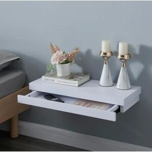 en.casa Estantería Karkkila con Cajón - 60x24x8 cm - Blanco en.casa Estantería Karkkila con Cajón - 60x24x8 cm - Blanco
