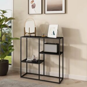 En.casa Mesa consola Strömstad - 3 estantes acero negro mate En.casa Mesa consola Strömstad - 3 estantes acero negro mate