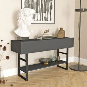 en.casa Mesa consola Lappeenranta con estante y 2 puertas - 139x43x76 cm en.casa Mesa consola Lappeenranta con estante y 2 puertas - 139x43x76 cm