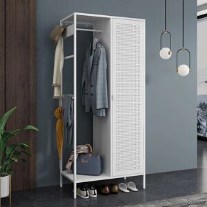 en.casa Armario Puumala - Metal, Blanco, 180x80x45 cm en.casa Armario Puumala - Metal, Blanco, 180x80x45 cm