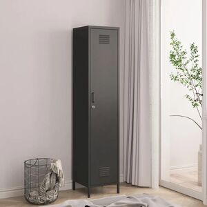 en.casa Armoire Seinäjoki - Noir - 180x38x38cm - Publicité en.casa Armoire Seinäjoki - Noir - 180x38x38cm - Publicité