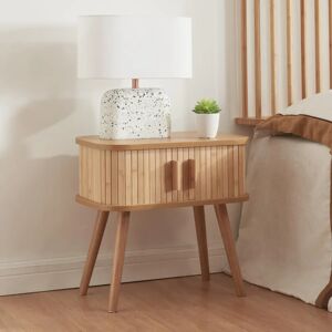 en.casa Mesa auxiliar Nordkapp - MDF de bambú 48x30x45cm en.casa Mesa auxiliar Nordkapp - MDF de bambú 48x30x45cm