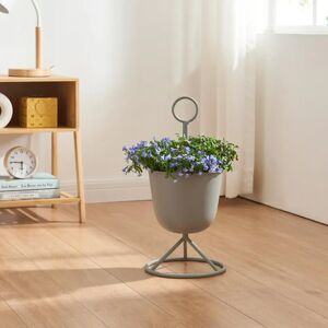 En.casa Soporte para plantas Alphen con macetero metal 48xØ23cm - Gris - Soporte de plantas En.casa Soporte para plantas Alphen con macetero metal 48xØ23cm - Gris - Soporte de plantas