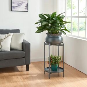 en.casa - Support pour plantes Altena 2 niveaux métal 60x27x27cm - Noir - Publicité en.casa - Support pour plantes Altena 2 niveaux métal 60x27x27cm - Noir - Publicité