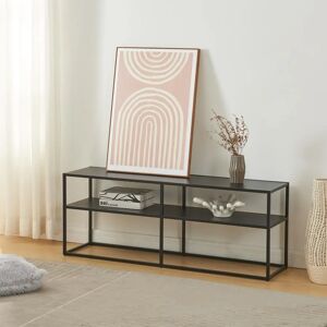 en.casa Solund Mesa de TV - Acero, Negro, 120x30x46cm en.casa Solund Mesa de TV - Acero, Negro, 120x30x46cm