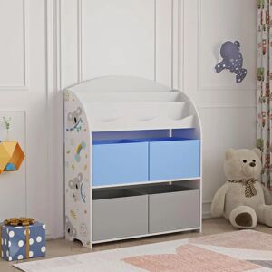 en.casa Étagère Enfant Orust - Koala Gris/Bleu - 97,5x82,5x29,5 cm - Publicité en.casa Étagère Enfant Orust - Koala Gris/Bleu - 97,5x82,5x29,5 cm - Publicité