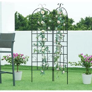 Set de enrejados de jardín de acero Casa.pro - Soporta plantas trepadoras - Patrones ornamentales decorativos - Fácil de instalar - 180x102cm Set de enrejados de jardín de acero Casa.pro - Soporta plantas trepadoras - Patrones ornamentales decorativos - Fácil de instalar - 180x102cm