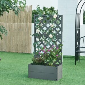 en.casa Jardinera con Enrejado - 135x65x30cm en.casa Jardinera con Enrejado - 135x65x30cm