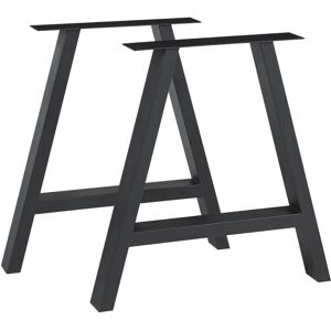 en.casa - Juego de 2 Patas de Mesa Eschau Negras - Tipo de Mesa en.casa - Juego de 2 Patas de Mesa Eschau Negras - Tipo de Mesa