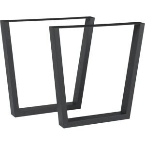 en.casa - Patas de mesa ajustables de acero - 72x55/75 cm - Negro en.casa - Patas de mesa ajustables de acero - 72x55/75 cm - Negro