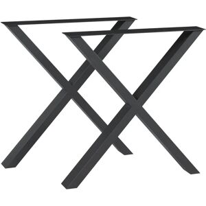 Patas de mesa en acero en forma de X Greith - 72x69cm - Negro Patas de mesa en acero en forma de X Greith - 72x69cm - Negro