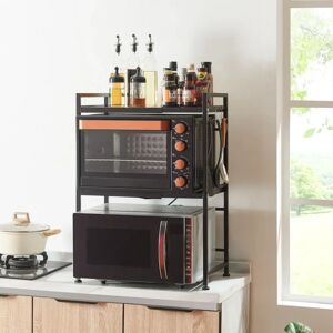 en.casa - Sorsele - Negro - 40-63 cm - Estante para microondas en.casa - Sorsele - Negro - 40-63 cm - Estante para microondas