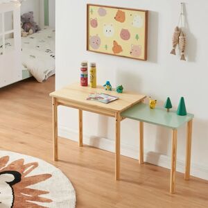 en.casa Table extensible pour enfants - Naturel / Menthe verte - Publicité en.casa Table extensible pour enfants - Naturel / Menthe verte - Publicité