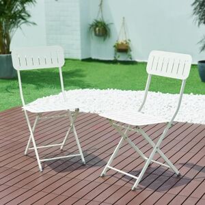 Conjunto de Sillas Plegables en.casa - Acero Resistente a la Intemperie - Compacto y Portátil Conjunto de Sillas Plegables en.casa - Acero Resistente a la Intemperie - Compacto y Portátil