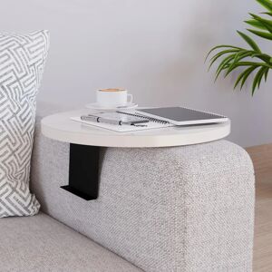en.casa Kuleskyd bandeja ajustable para sofá Ø34cm - Crema en.casa Kuleskyd bandeja ajustable para sofá Ø34cm - Crema