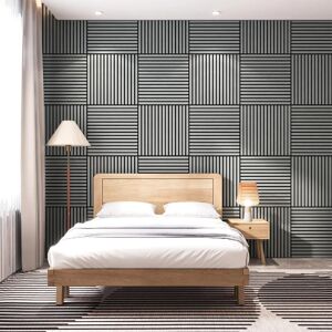 Paneles Acústicos Vang 3D Neu.holz - Roble gris claro - 1,44m² Paneles Acústicos Vang 3D Neu.holz - Roble gris claro - 1,44m²