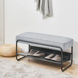 en.casa Lillehammer Banc de Rangement pour Chaussures - Stockage Élégant et Confortable - Publicité en.casa Lillehammer Banc de Rangement pour Chaussures - Stockage Élégant et Confortable - Publicité