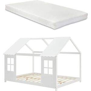 en.casa Tostedt Cama infantil - Estilo casa, Ventanas, Max 200kg en.casa Tostedt Cama infantil - Estilo casa, Ventanas, Max 200kg