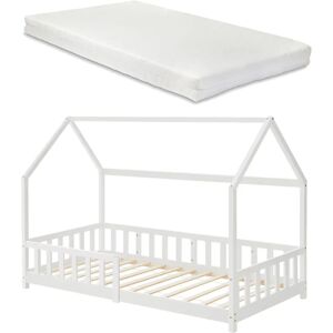 en.casa Hesel Cama Infantil - Estilo Casa, Barandilla, Montessori - Cama para Niños en.casa Hesel Cama Infantil - Estilo Casa, Barandilla, Montessori - Cama para Niños