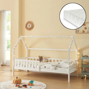 en.casa Ydre Cama Infantil - Blanco - Forma de Casa, 90x200cm en.casa Ydre Cama Infantil - Blanco - Forma de Casa, 90x200cm