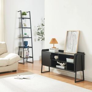 Conjunto de Muebles 'Storfjord' EN.CASA - Estantería y Mesa TV - Negro Conjunto de Muebles 'Storfjord' EN.CASA - Estantería y Mesa TV - Negro