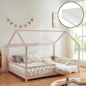 Cama infantil Casa - Madera de pino, 140x200cm, Estilo Montessori Cama infantil Casa - Madera de pino, 140x200cm, Estilo Montessori
