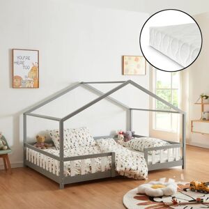 en.casa Cama infantil - cama con forma de casa y colchón de espuma en.casa Cama infantil - cama con forma de casa y colchón de espuma