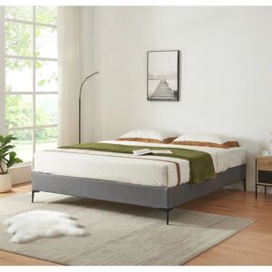 en.casa Cama Doble Lilla Gris Oscuro - Cama en.casa Cama Doble Lilla Gris Oscuro - Cama