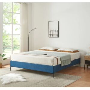 En.casa Cama de matrimonio Lilla Terciopelo 180x200cm - Azul En.casa Cama de matrimonio Lilla Terciopelo 180x200cm - Azul
