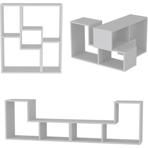en.casa - Conjunto de Muebles Modulares - Blanco - 92x54x30cm en.casa - Conjunto de Muebles Modulares - Blanco - 92x54x30cm