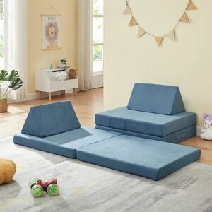 en.casa Sofá modular infantil - Azul - 150x66x46cm en.casa Sofá modular infantil - Azul - 150x66x46cm