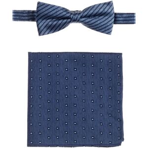 Monti Blau Seidenset - Fliege mit Einstecktuch Monti Blau Seidenset - Fliege mit Einstecktuch