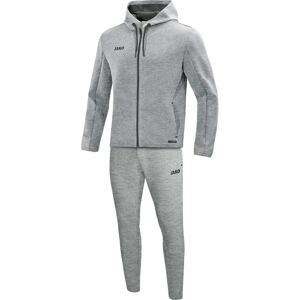 Jako - Tracksuit met capuchon Premium - Joggingpak met capuchon Premium Basics - Grijs Melange - Maat: 4X-Large Jako - Tracksuit met capuchon Premium - Joggingpak met capuchon Premium Basics - Grijs Melange - Maat: 4X-Large