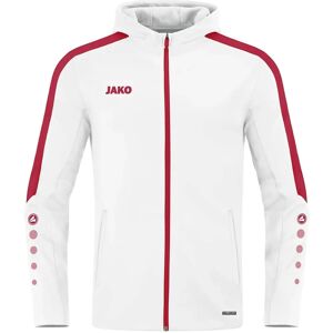 JAKO Power Kinder Kapuzensweat Kapuzenjacke - unisex - wit/rood - 164 JAKO Power Kinder Kapuzensweat Kapuzenjacke - unisex - wit/rood - 164