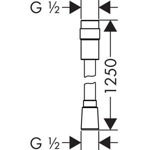 Hansgrohe Isiflex 1.25m Chrome - Shower Hose Hansgrohe Isiflex 1.25m Chrome - Shower Hose