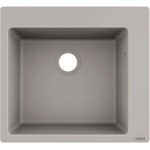 Hansgrohe Match0 43312380 - 560x510mm - 1 Bowl - Side Overflow - Kitchen Sink Hansgrohe Match0 43312380 - 560x510mm - 1 Bowl - Side Overflow - Kitchen Sink
