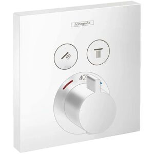 Hansgrohe ShowerThermostat Kit - 2 Function, White Hansgrohe ShowerThermostat Kit - 2 Function, White