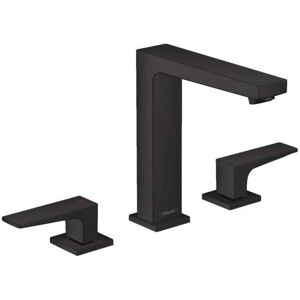 HANS GROHE Metropol Faucet - 3 Hole 160mm, Black Matte - Bathroom Sink Mixer HANS GROHE Metropol Faucet - 3 Hole 160mm, Black Matte - Bathroom Sink Mixer