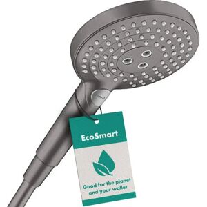 Hansgrohe Brushed Black EcoSmart Hand Shower - 3 Spray Modes Hansgrohe Brushed Black EcoSmart Hand Shower - 3 Spray Modes
