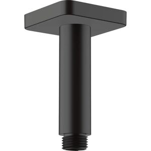 Hansgrohe Vernis Shape Ceiling Connection Pipe - Modern Matte Black, Square Rosette, Easy Install Hansgrohe Vernis Shape Ceiling Connection Pipe - Modern Matte Black, Square Rosette, Easy Install