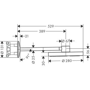 Hansgrohe Axor One Douchekop - 280mm, 2 Stralart, Chroom Hansgrohe Axor One Douchekop - 280mm, 2 Stralart, Chroom